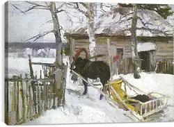 Постер на подрамнике - Зимой Постер на подрамнике - Зимой