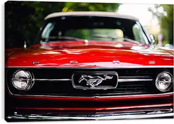 Постер на подрамнике - Красный Мустанг (Ford Mustang) Постер на подрамнике - Красный Мустанг (Ford Mustang)