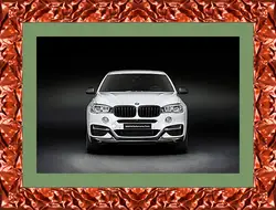 Картина в раме - BMW X6 белый Картина в раме - BMW X6 белый