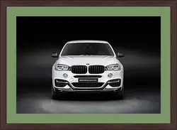 Картина в раме - BMW X6 белый Картина в раме - BMW X6 белый