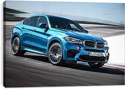 Постер на подрамнике - BMW X6 синий Постер на подрамнике - BMW X6 синий