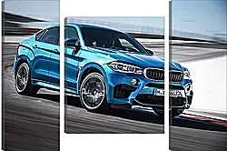 Модульная картина - BMW X6 синий Модульная картина - BMW X6 синий