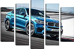 Модульная картина - BMW X6 синий Модульная картина - BMW X6 синий