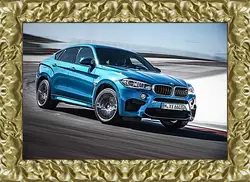 Картина в раме - BMW X6 синий Картина в раме - BMW X6 синий