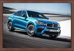 Картина в раме - BMW X6 синий Картина в раме - BMW X6 синий