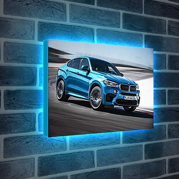Лайтбокс световая панель - BMW X6 синий Лайтбокс световая панель - BMW X6 синий