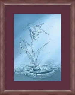 Картина в раме - Цветок из воды Картина в раме - Цветок из воды