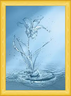 Картина в раме - Цветок из воды Картина в раме - Цветок из воды