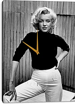 Часы картина - Мерилин Монро в белых брюках (Marilyn Monroe) Часы картина - Мерилин Монро в белых брюках (Marilyn Monroe)