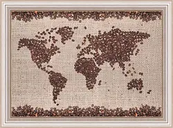 Картина в раме - Кофейная карта Картина в раме - Кофейная карта