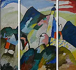 Модульная картина - Schilderij Blick auf Murnau mit Kirche Модульная картина - Schilderij Blick auf Murnau mit Kirche