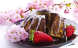 Плакат на стену - Кекс и клубника Плакат на стену - Кекс и клубника