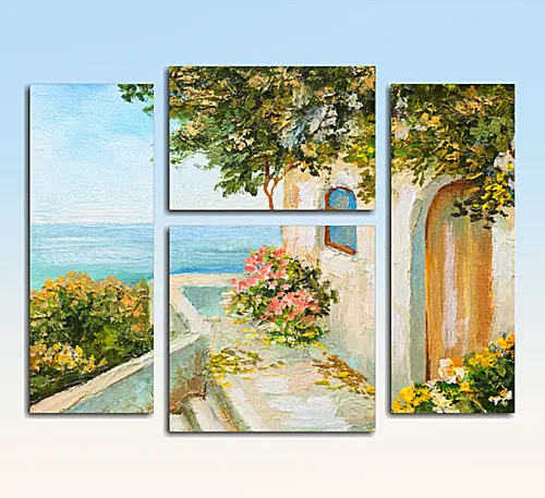 Модульная картина - Летний, морской пейзаж Модульная картина - Летний, морской пейзаж