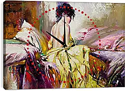Часы картина - В постели Часы картина - В постели
