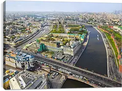Постер на подрамнике - Москва река Постер на подрамнике - Москва река