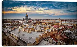 Постер на подрамнике - Крыши Санкт-Петербурга Постер на подрамнике - Крыши Санкт-Петербурга