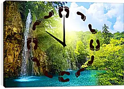 Часы картина - Чистый водопад Часы картина - Чистый водопад