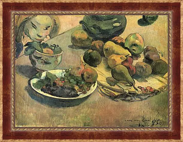 Картина в раме - Nature morte aux fruits (dedicacee a Laval). Поль Гоген Картина в раме - Nature morte aux fruits (dedicacee a Laval). Поль Гоген