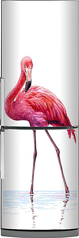 Магнитная панель на холодильник - Розовый фламинго