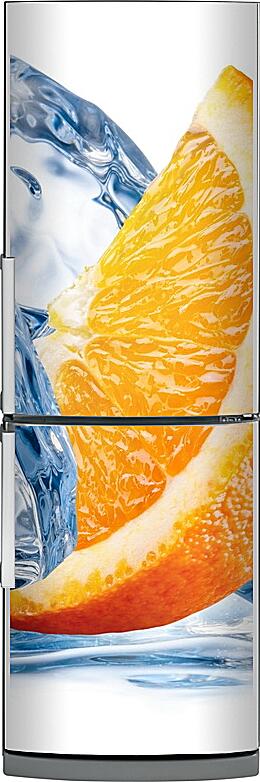 Магнитная панель на холодильник - Лед и долька апельсина