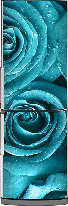 Магнитная панель на холодильник - Голубые розы