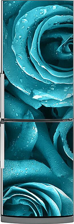 Магнитная панель на холодильник - Голубые розы