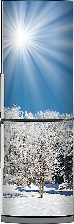Магнитная панель на холодильник - Зимний солнечный день