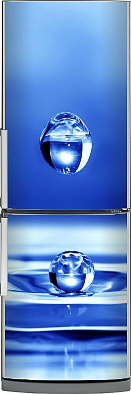 Магнитная панель на холодильник - Капли воды